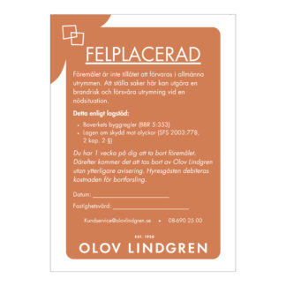 Dekal Felplacerad 200st/fp