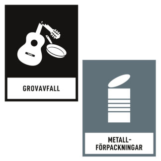 Dekaler 12x16cm Grovavf. + Metallförp